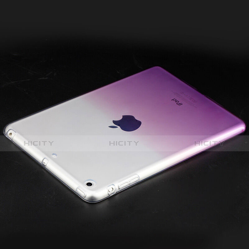 Etui Ultra Slim Transparente Souple Degrade pour Apple iPad Mini 3 Violet Plus