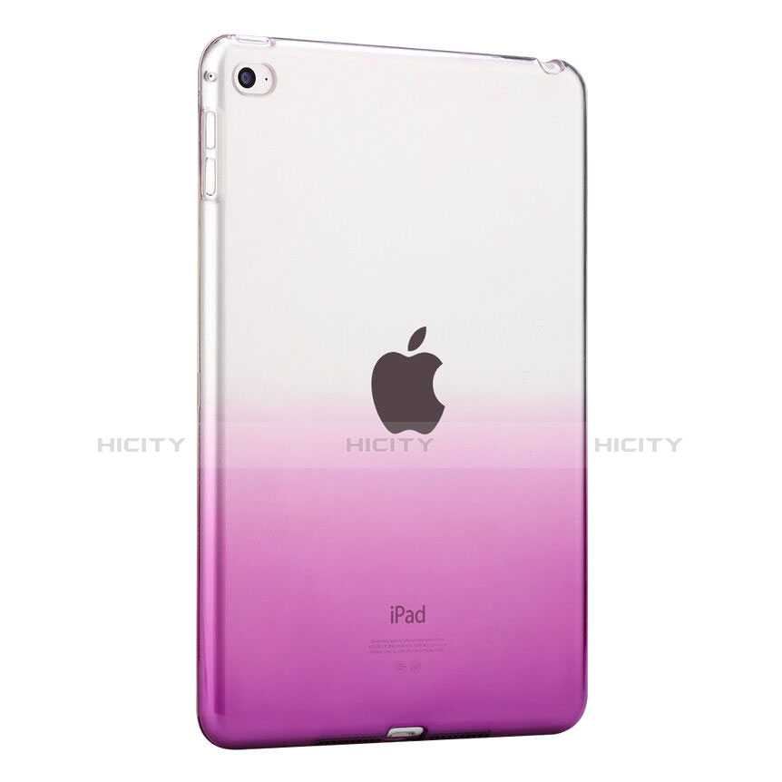 Etui Ultra Slim Transparente Souple Degrade pour Apple iPad Mini 4 Violet Plus