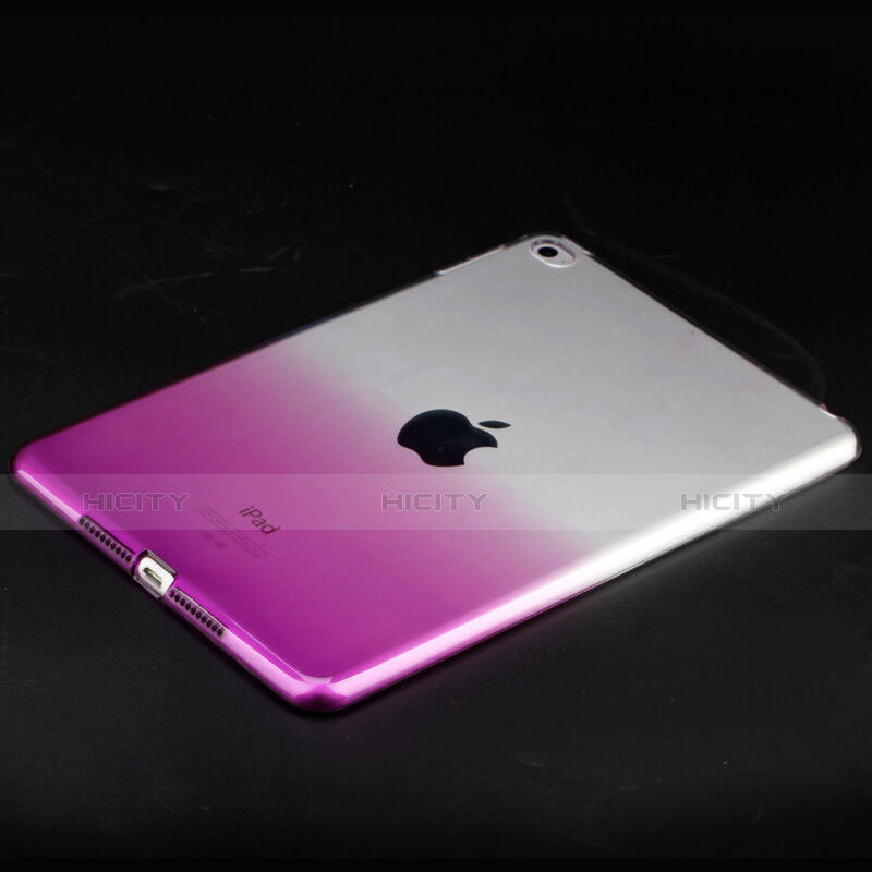 Etui Ultra Slim Transparente Souple Degrade pour Apple iPad Mini 4 Violet Plus