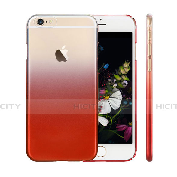 Etui Ultra Slim Transparente Souple Degrade pour Apple iPhone 6 Plus Rouge Plus