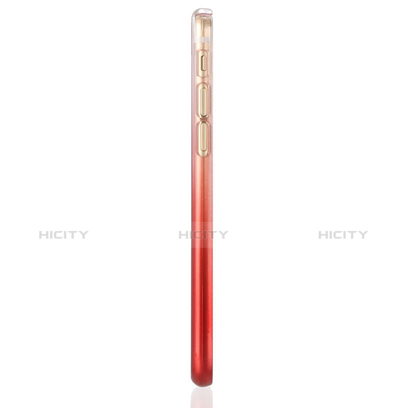 Etui Ultra Slim Transparente Souple Degrade pour Apple iPhone 6 Plus Rouge Plus