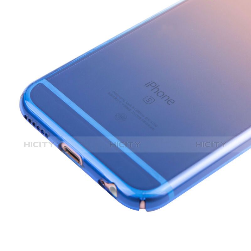 Etui Ultra Slim Transparente Souple Degrade pour Apple iPhone 6S Plus Bleu Plus