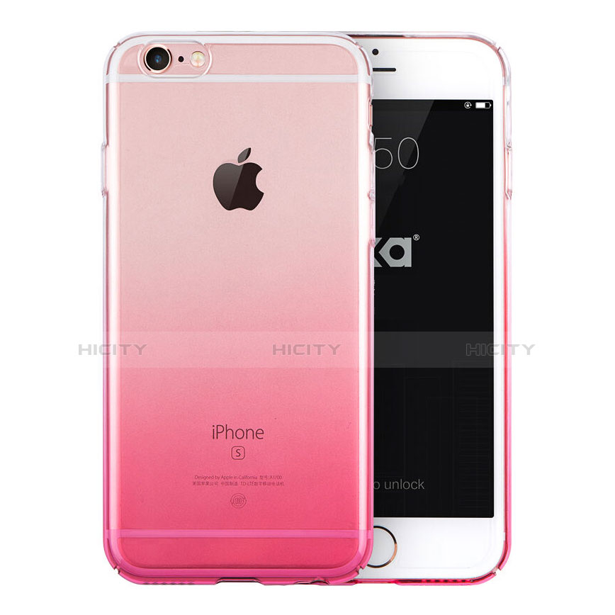 Etui Ultra Slim Transparente Souple Degrade pour Apple iPhone 6S Plus Rose Plus