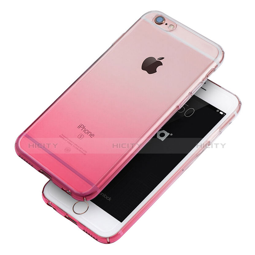 Etui Ultra Slim Transparente Souple Degrade pour Apple iPhone 6S Plus Rose Plus