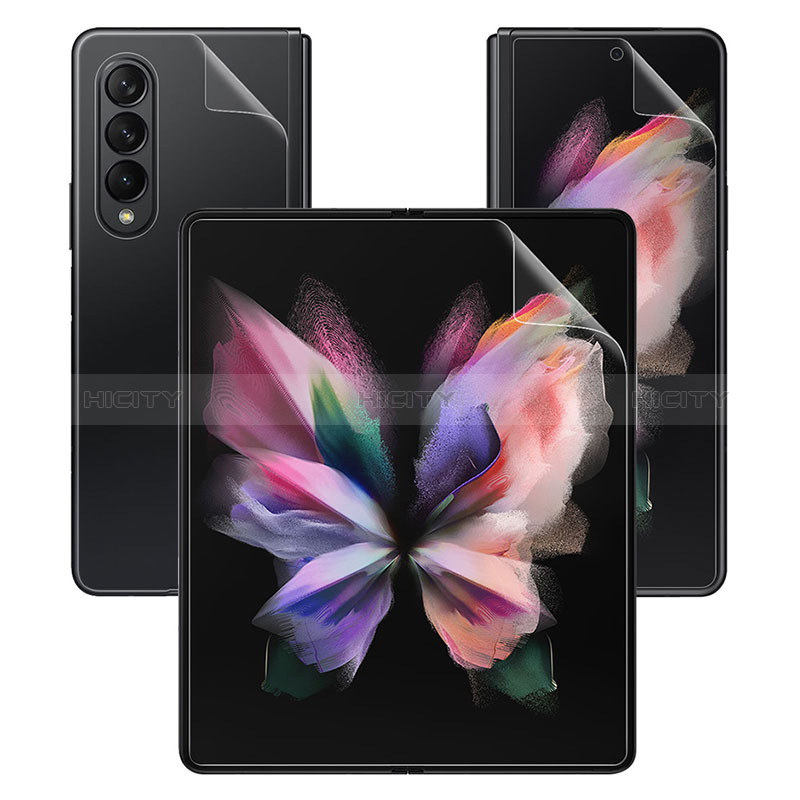 Film Protecteur d'Ecran Avant et Arriere F01 pour Samsung Galaxy Z Fold3 5G Clair Plus