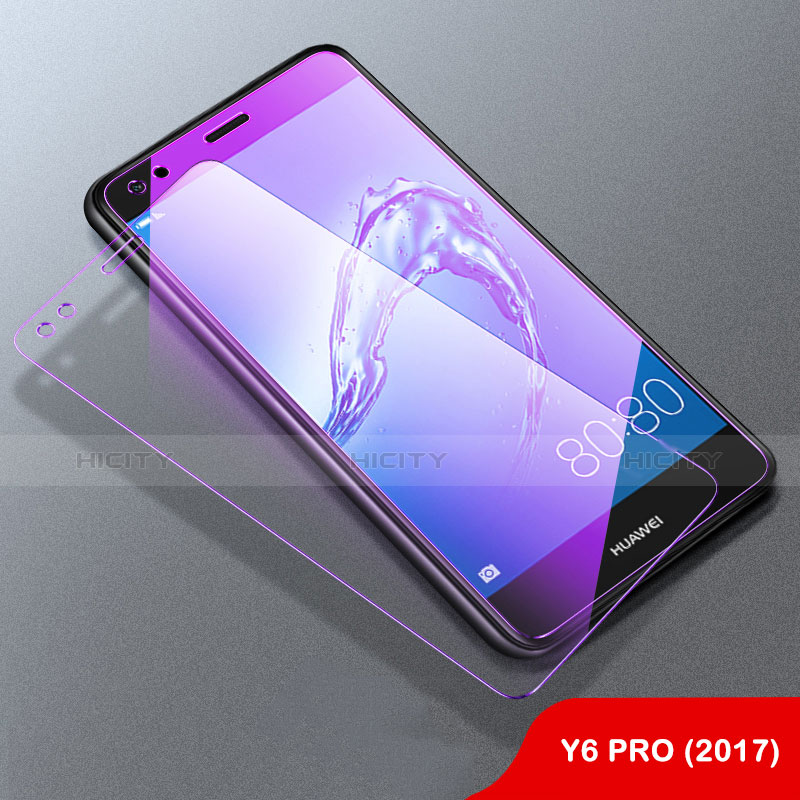 Film Protecteur d'Ecran Verre Trempe Anti-Lumiere Bleue B01 pour Huawei Y6 Pro (2017) Clair Plus