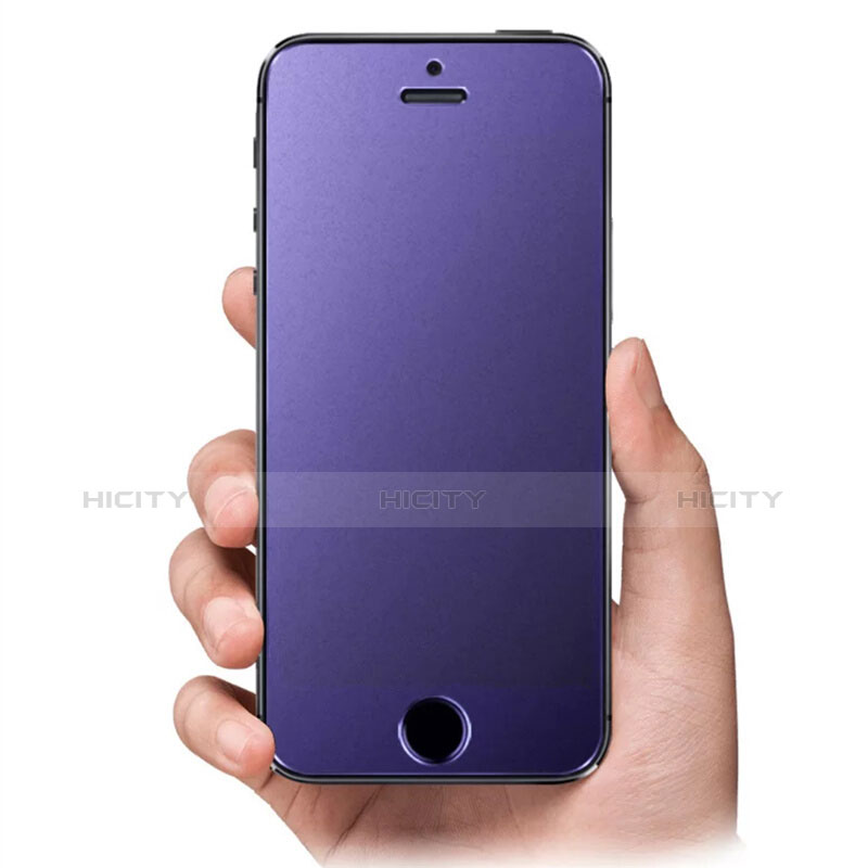 Film Protecteur d'Ecran Verre Trempe Anti-Lumiere Bleue B03 pour Apple iPhone SE Bleu Plus