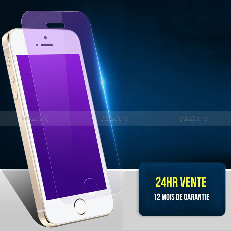 Film Protecteur d'Ecran Verre Trempe Anti-Lumiere Bleue L01 pour Apple iPhone 5 Clair Plus