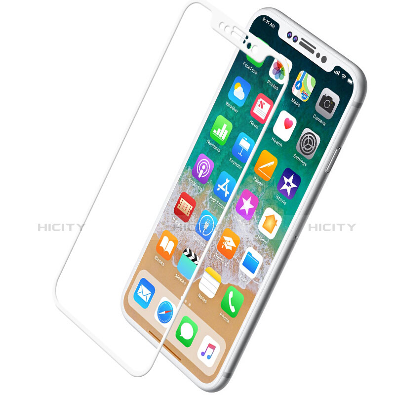 Film Protecteur d'Ecran Verre Trempe Integrale F02 pour Apple iPhone X Blanc Plus