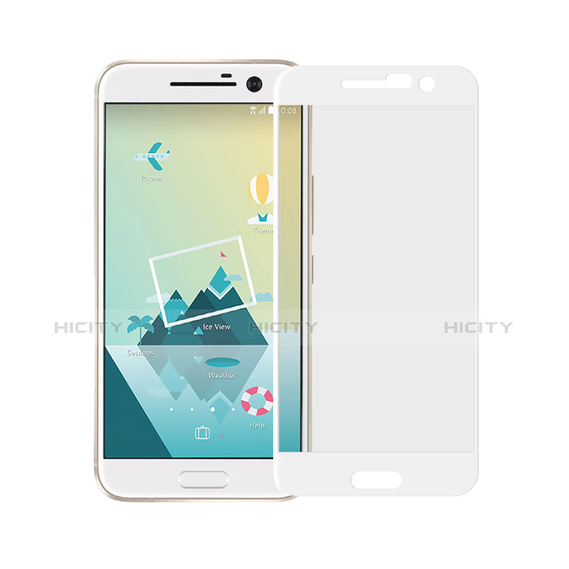 Film Protecteur d'Ecran Verre Trempe Integrale F02 pour HTC 10 One M10 Blanc Plus