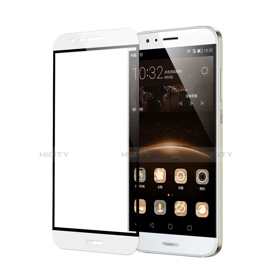 Film Protecteur d'Ecran Verre Trempe Integrale F02 pour Huawei G8 Blanc Plus