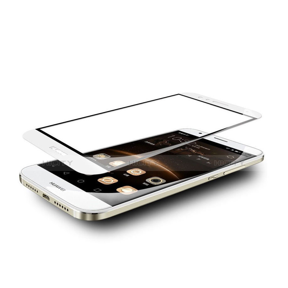 Film Protecteur d'Ecran Verre Trempe Integrale F02 pour Huawei G8 Blanc Plus