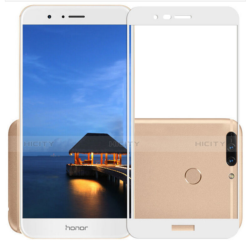 Film Protecteur d'Ecran Verre Trempe Integrale F02 pour Huawei Honor 8 Pro Blanc Plus