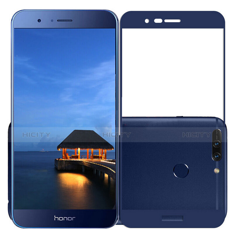 Film Protecteur d'Ecran Verre Trempe Integrale F02 pour Huawei Honor 8 Pro Bleu Plus