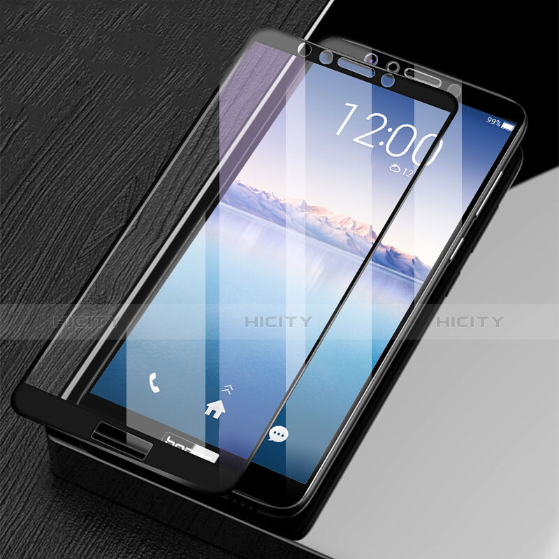 Film Protecteur d'Ecran Verre Trempe Integrale F02 pour Huawei Y7 (2018) Noir Plus