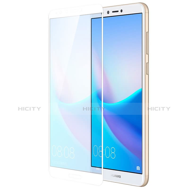 Film Protecteur d'Ecran Verre Trempe Integrale F02 pour Huawei Y9 (2018) Blanc Plus