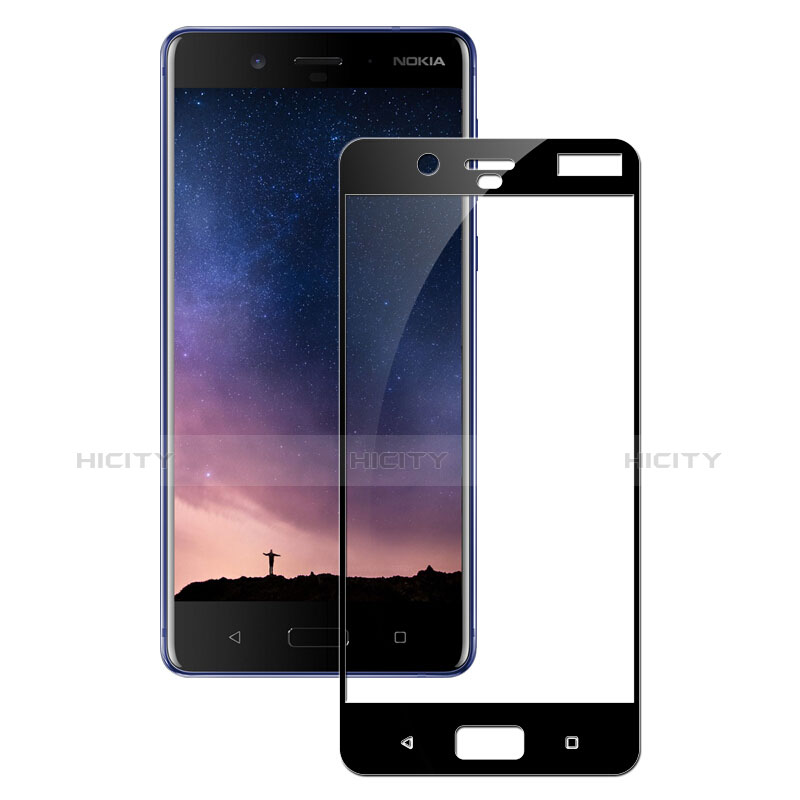 Film Protecteur d'Ecran Verre Trempe Integrale F02 pour Nokia 8 Noir Plus