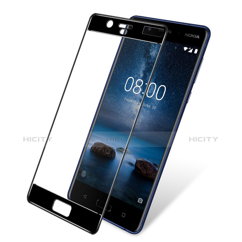 Film Protecteur d'Ecran Verre Trempe Integrale F02 pour Nokia 8 Noir Plus