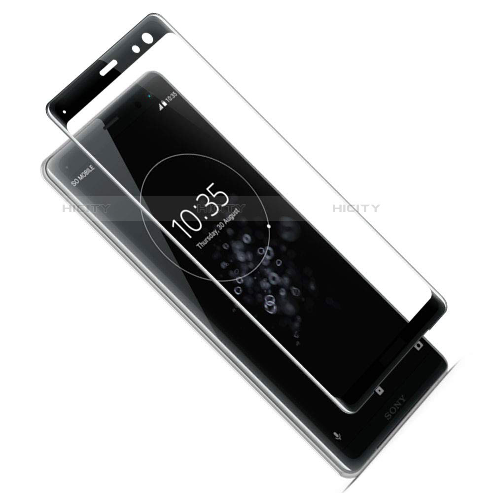 Film Protecteur d'Ecran Verre Trempe Integrale F02 pour Sony Xperia XZ3 Noir Plus