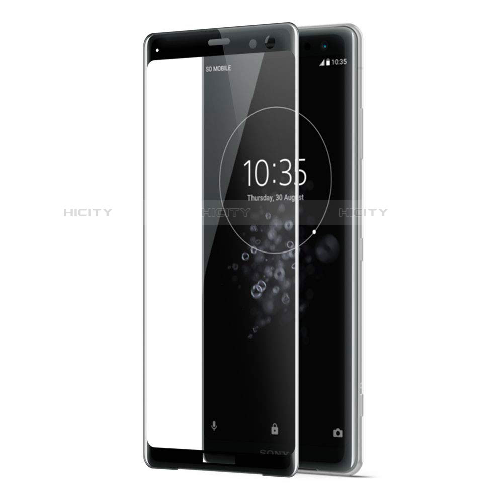 Film Protecteur d'Ecran Verre Trempe Integrale F02 pour Sony Xperia XZ3 Noir Plus