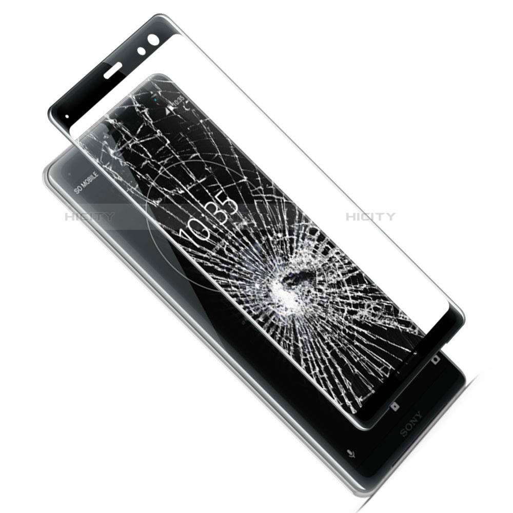 Film Protecteur d'Ecran Verre Trempe Integrale F02 pour Sony Xperia XZ3 Noir Plus