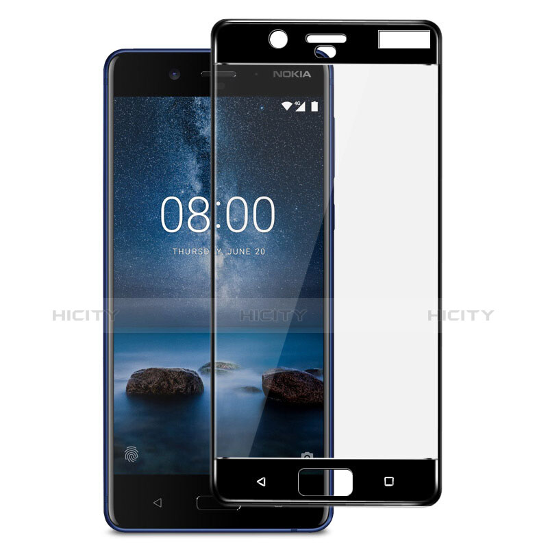 Film Protecteur d'Ecran Verre Trempe Integrale F03 pour Nokia 8 Noir Plus