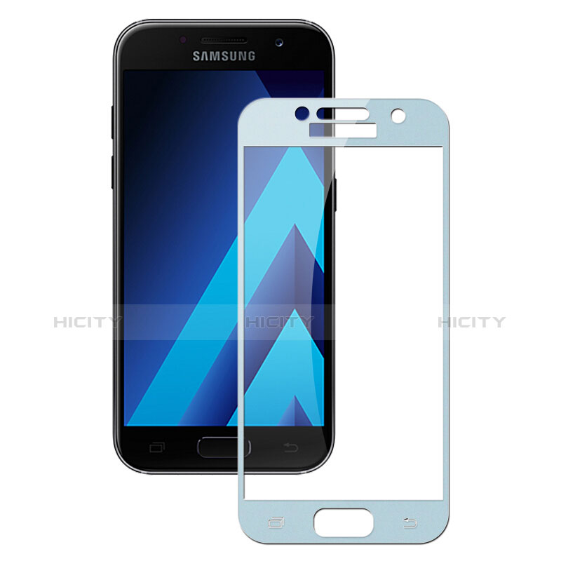 Film Protecteur d'Ecran Verre Trempe Integrale F03 pour Samsung Galaxy A3 (2017) SM-A320F Bleu Plus