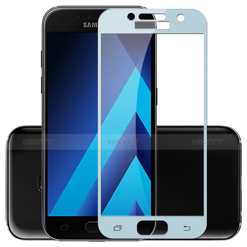 Film Protecteur d'Ecran Verre Trempe Integrale F03 pour Samsung Galaxy A3 (2017) SM-A320F Bleu Plus