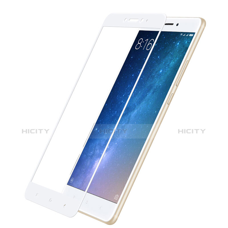 Film Protecteur d'Ecran Verre Trempe Integrale F03 pour Xiaomi Mi Max 2 Blanc Plus