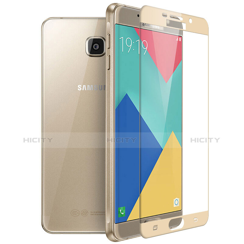 Film Protecteur d'Ecran Verre Trempe Integrale F04 pour Samsung Galaxy A9 (2016) A9000 Or Plus