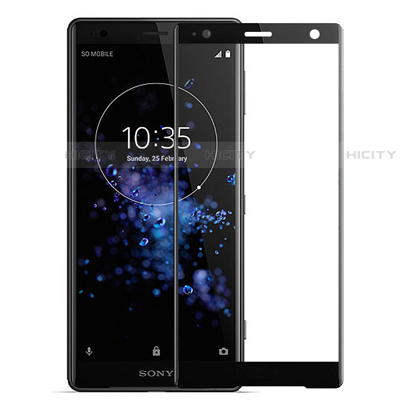 Film Protecteur d'Ecran Verre Trempe Integrale F04 pour Sony Xperia XZ2 Noir Plus