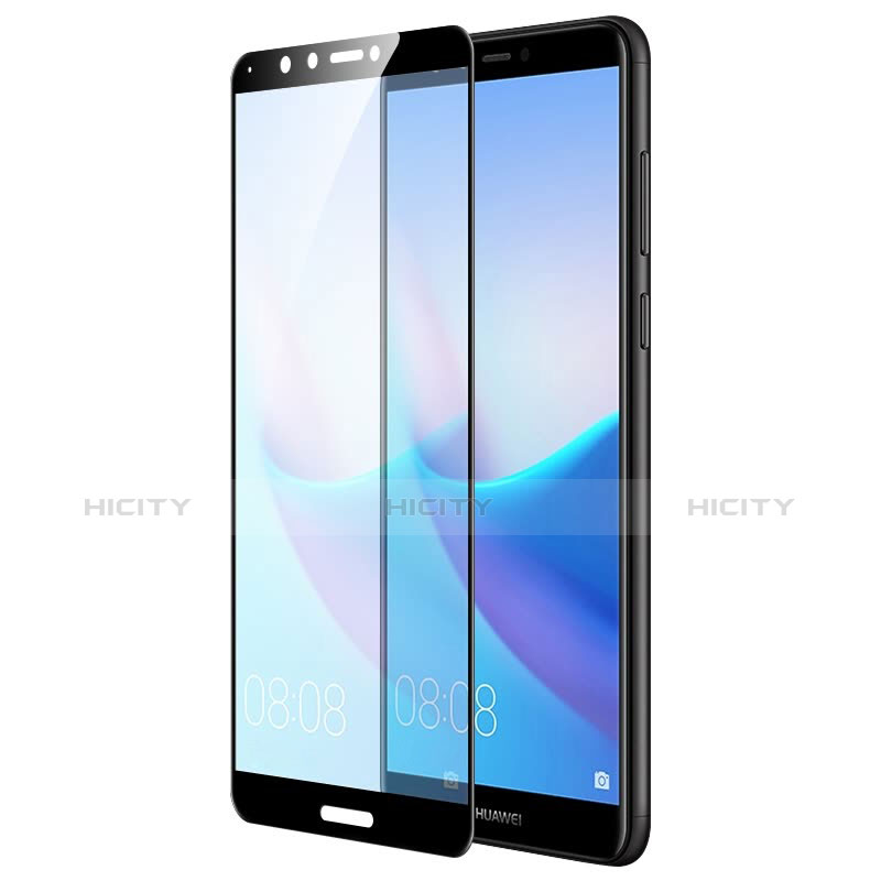 Film Protecteur d'Ecran Verre Trempe Integrale F06 pour Huawei Y7 (2018) Noir Plus