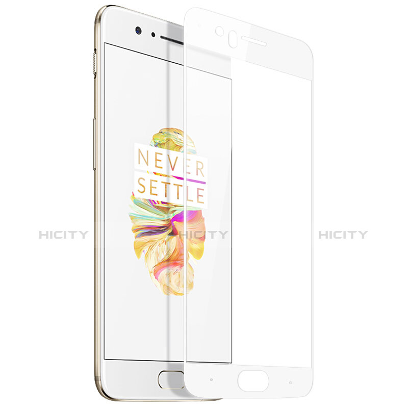 Film Protecteur d'Ecran Verre Trempe Integrale F06 pour OnePlus 5 Blanc Plus