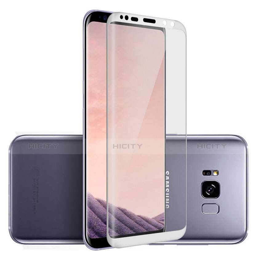 Film Protecteur d'Ecran Verre Trempe Integrale F06 pour Samsung Galaxy S8 Blanc Plus