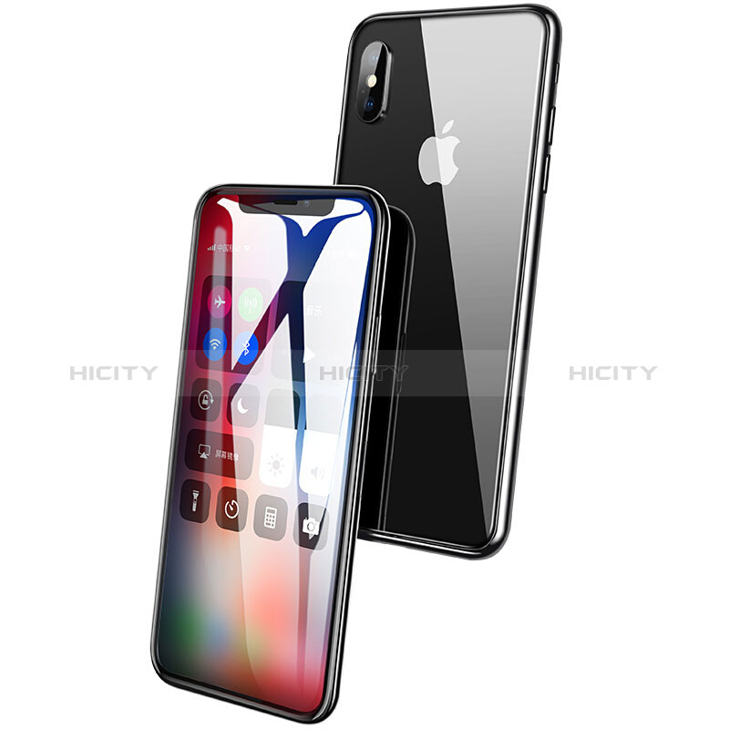 Film Protecteur d'Ecran Verre Trempe Integrale F10 pour Apple iPhone X Noir Plus