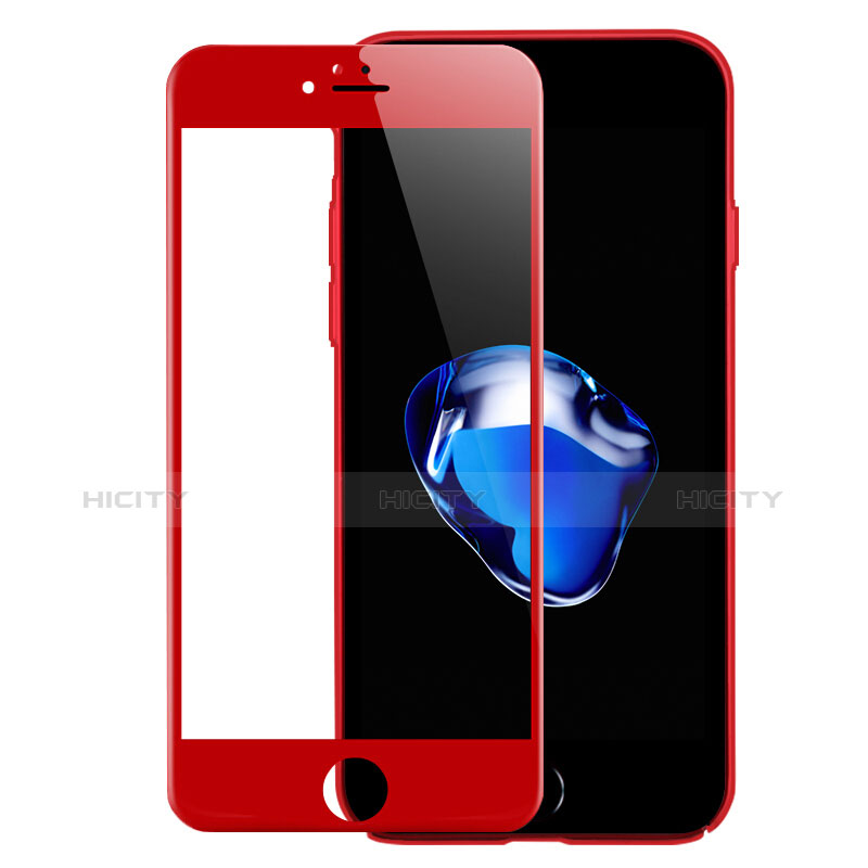 Film Protecteur d'Ecran Verre Trempe Integrale F18 pour Apple iPhone 8 Rouge Plus