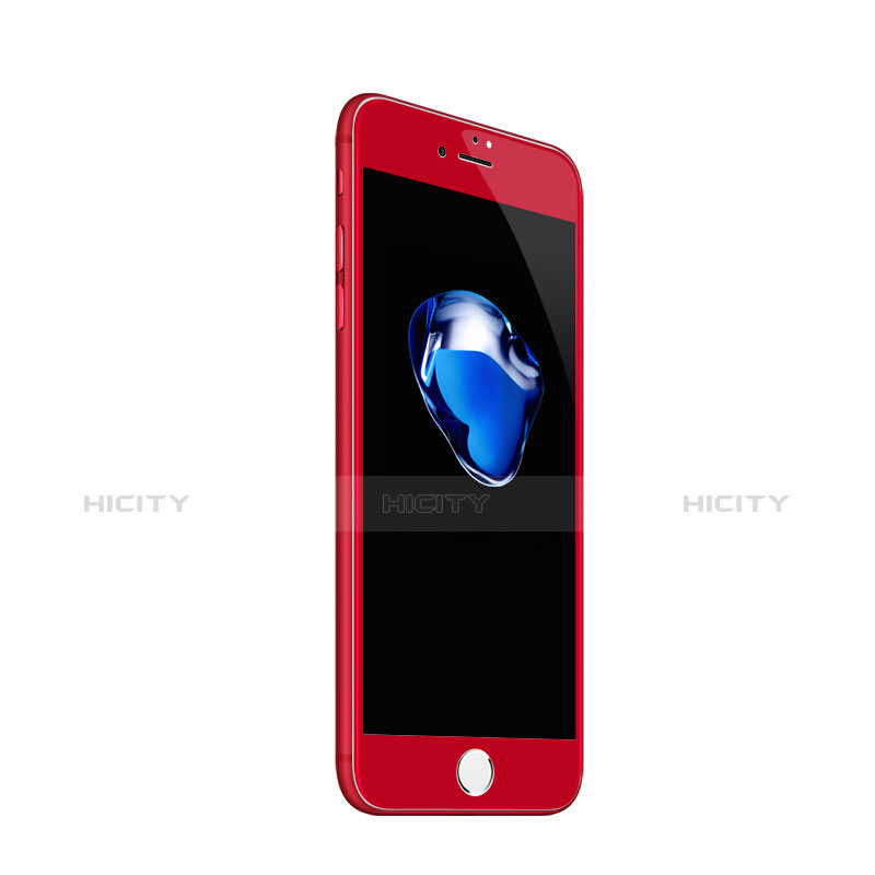 Film Protecteur d'Ecran Verre Trempe Integrale F19 pour Apple iPhone 8 Plus Rouge Plus