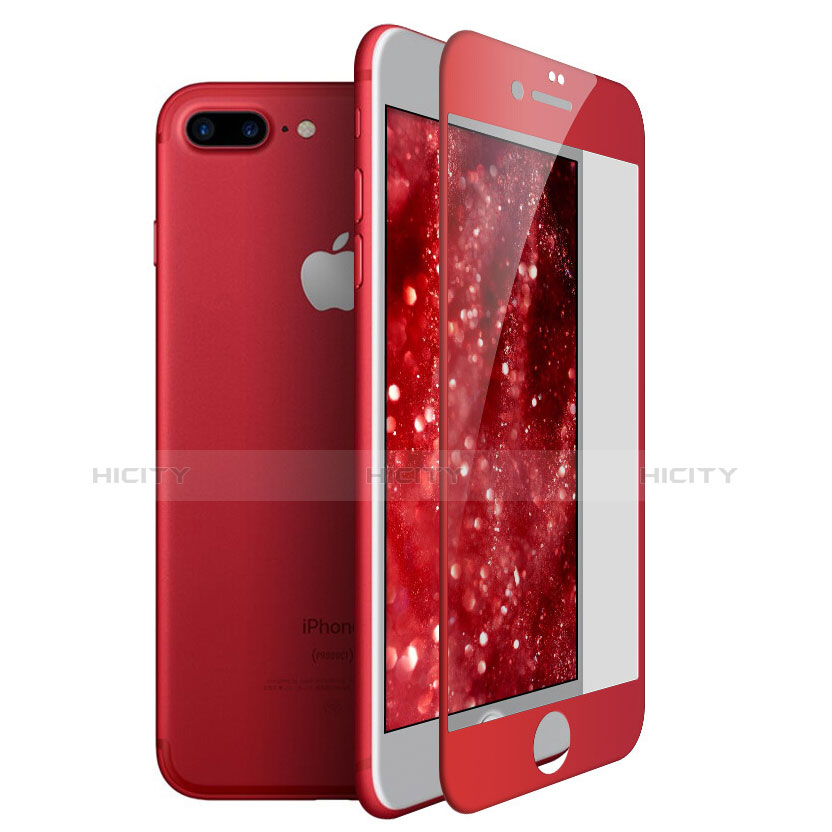 Film Protecteur d'Ecran Verre Trempe Integrale F24 pour Apple iPhone 8 Plus Rouge Plus