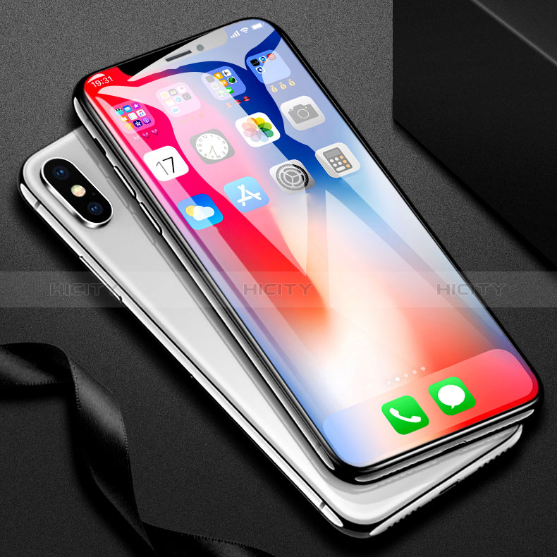 Film Protecteur d'Ecran Verre Trempe Integrale F31 pour Apple iPhone X Noir Plus