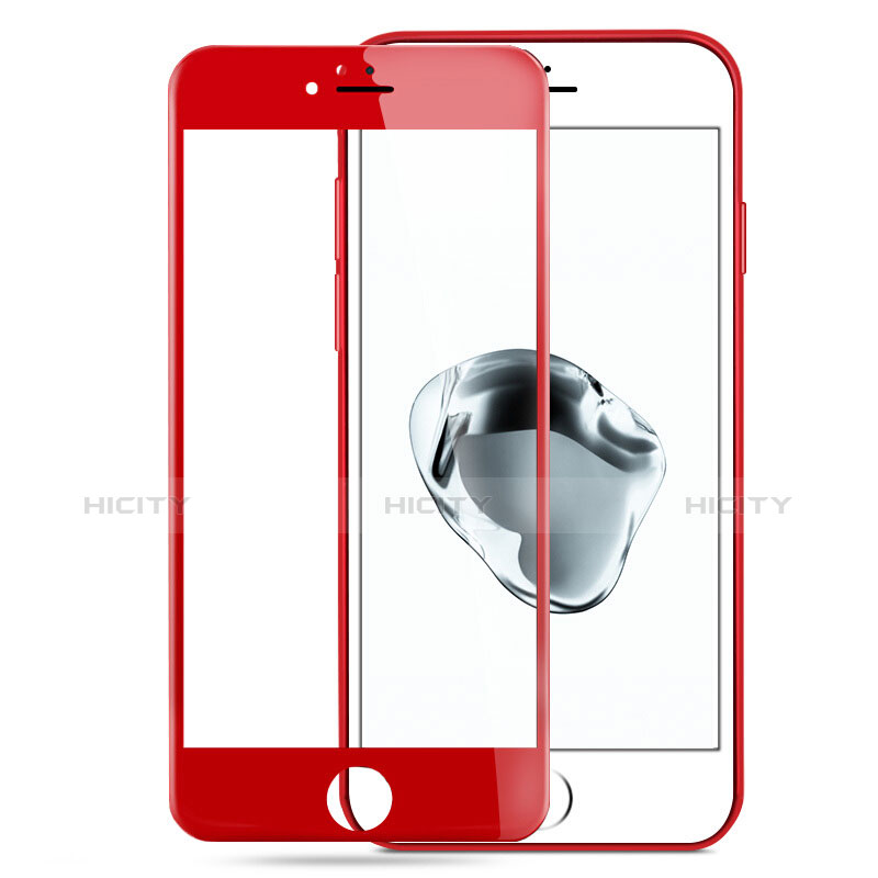 Film Protecteur d'Ecran Verre Trempe Integrale pour Apple iPhone 7 Plus Rouge Plus