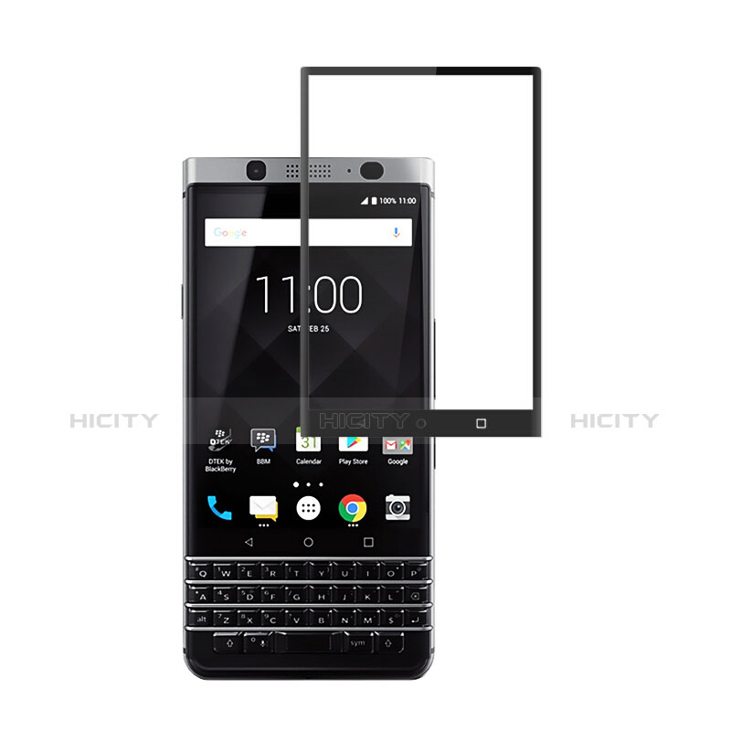 Film Protecteur d'Ecran Verre Trempe Integrale pour Blackberry KEYone Noir Plus