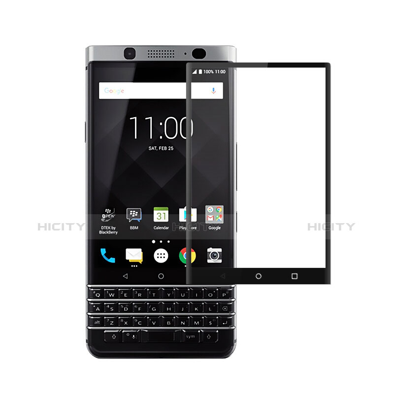 Film Protecteur d'Ecran Verre Trempe Integrale pour Blackberry KEYone Noir Plus