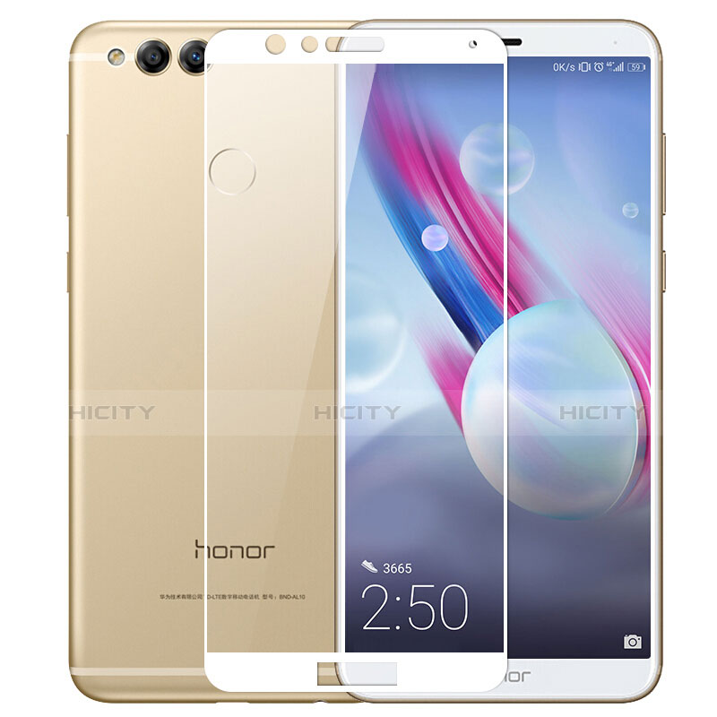 Film Protecteur d'Ecran Verre Trempe Integrale pour Huawei Honor 7X Blanc Plus