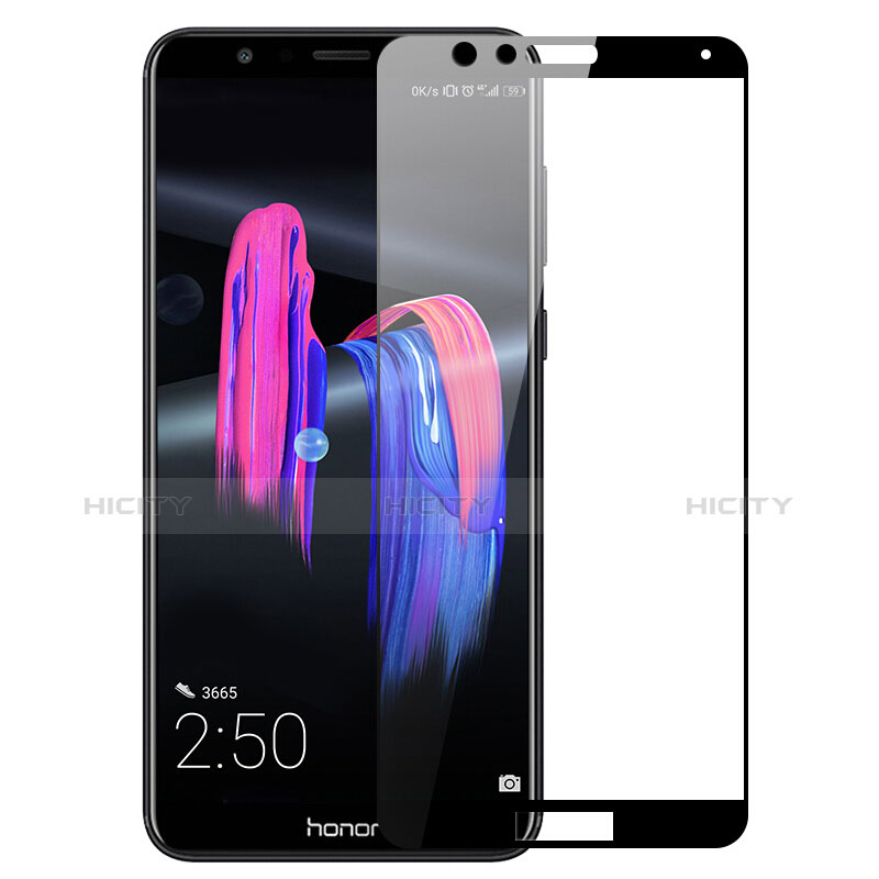 Film Protecteur d'Ecran Verre Trempe Integrale pour Huawei Honor 7X Noir Plus