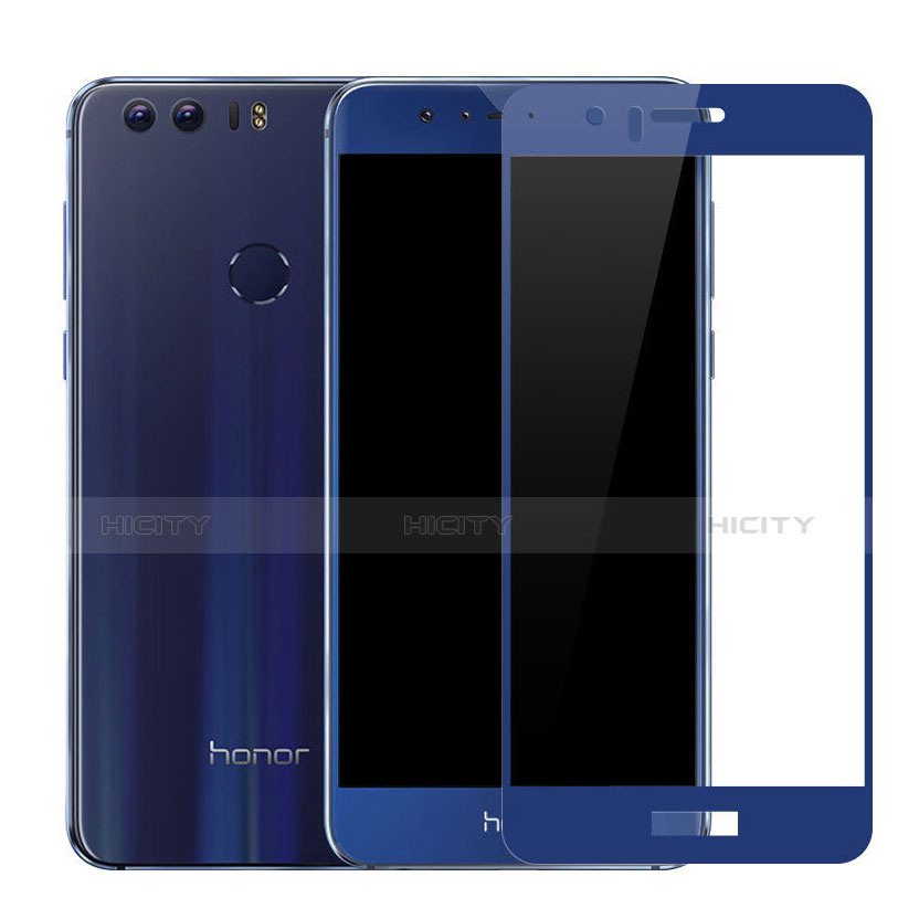 Film Protecteur d'Ecran Verre Trempe Integrale pour Huawei Honor 8 Bleu Plus