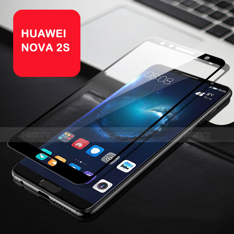 Film Protecteur d'Ecran Verre Trempe Integrale pour Huawei Nova 2S Noir Plus