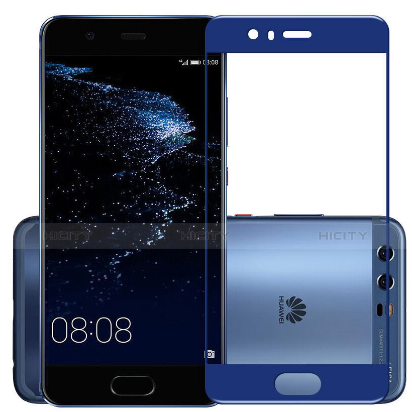 Film Protecteur d'Ecran Verre Trempe Integrale pour Huawei P10 Plus Bleu Plus