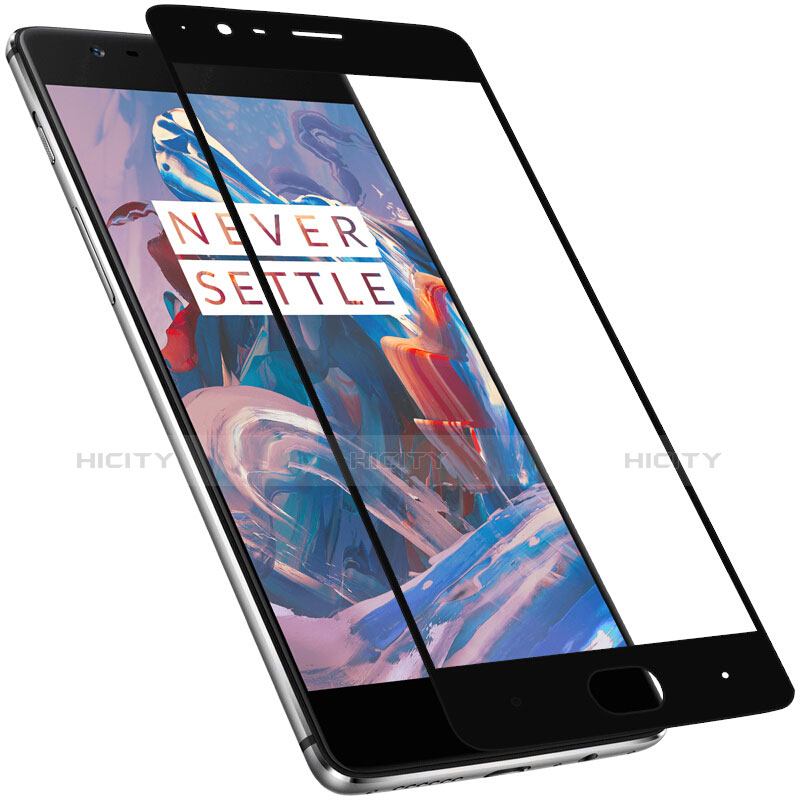 Film Protecteur d'Ecran Verre Trempe Integrale pour OnePlus 3T Noir Plus