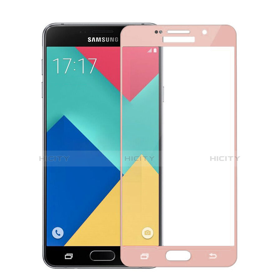 Film Protecteur d'Ecran Verre Trempe Integrale pour Samsung Galaxy A7 (2016) A7100 Or Rose Plus