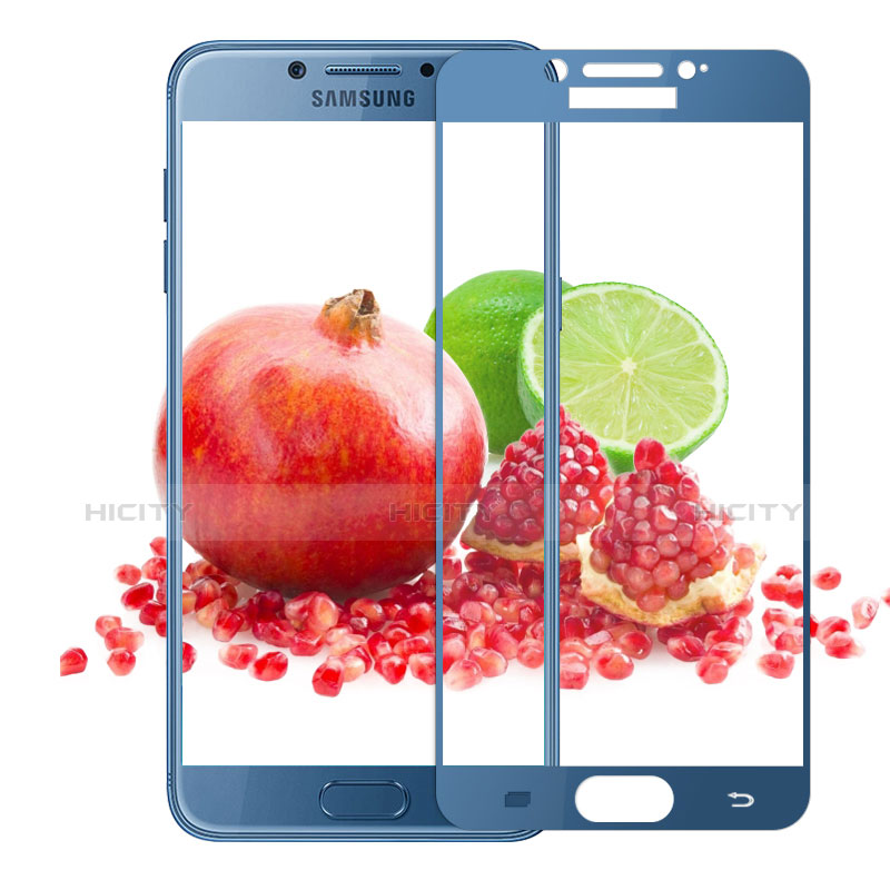 Film Protecteur d'Ecran Verre Trempe Integrale pour Samsung Galaxy C7 Pro C7010 Bleu Plus